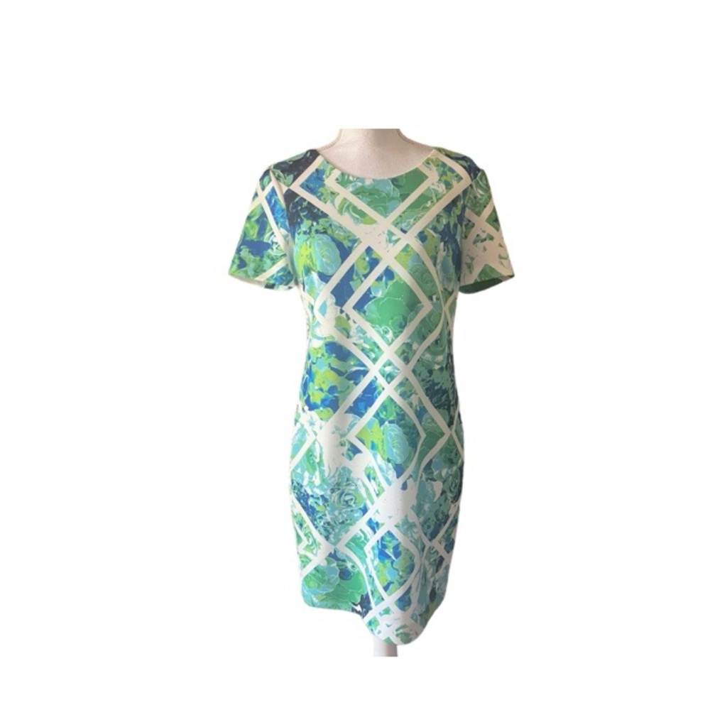 Vince Camuto abstract floral sheath dress